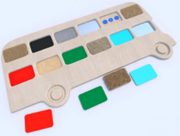 Тактильные разноцветные дощечки «Автобус» - fgospostavki.ru - Апрелевка