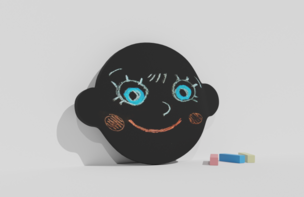 Фигурная грифельная меловая доска на тему эмоций - fgospostavki.ru - Апрелевка