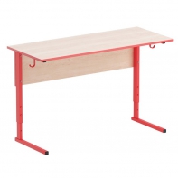 Стол ученический регулируемый (двухместный) на прямоугольной трубе - fgospostavki.ru - Апрелевка