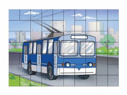 Магнитный пазл "Троллейбус" - fgospostavki.ru - Апрелевка