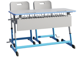 Парта NOMAD V двухместная регулируемая по высоте с антивандальной кромкой - fgospostavki.ru - Апрелевка