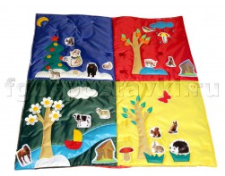 Дидактический коврик "Времена года" с дополнительными аппликациями животных - fgospostavki.ru - Апрелевка