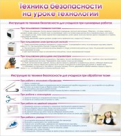Стенд "Техника безопасности на уроке технологии" - fgospostavki.ru - Апрелевка