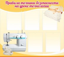 Стенд "Правила техники безопасности на уроке технологии" - fgospostavki.ru - Апрелевка