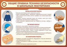 Стенд "Общие правила техники безопасности в школьных мастерских" - fgospostavki.ru - Апрелевка