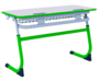 Парта SMARTY двухместная регулируемая по высоте с антивандальной кромкой - fgospostavki.ru - Апрелевка
