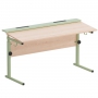 Стол ученический двухместный с наклоном столешницы (0-15°) на прямоугольной трубе - fgospostavki.ru - Апрелевка