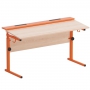 Стол ученический двухместный с наклоном столешницы (0-15°) на прямоугольной трубе - fgospostavki.ru - Апрелевка