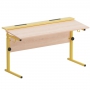 Стол ученический двухместный с наклоном столешницы (0-15°) на прямоугольной трубе - fgospostavki.ru - Апрелевка
